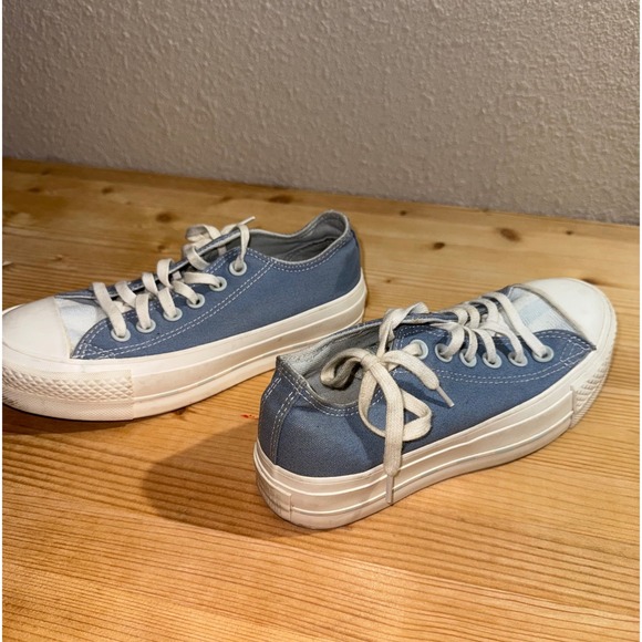 Converse Chuck Taylor All Star Platform Low‎ Tops Blue Women's Size 5 - Picture 6 of 8